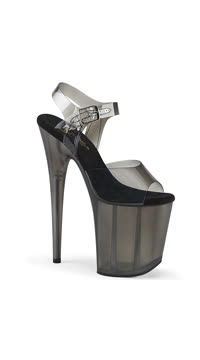 8" Heel, 4" Tinted PF Ankle Strap Sandal