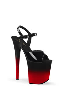 8" Heel, 4" PF Two Tone Ankle Strap Sandal