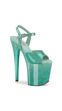  - Aqua Glitter Pat/M