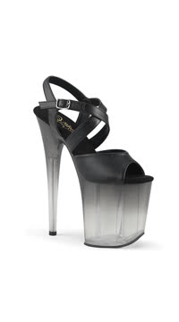 8" Heel, 4" PF Criss-Cross Ankle Strap Sandal