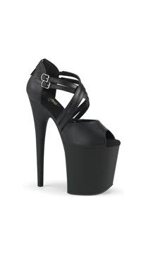 8" Heel, 4" PF Peep Toe Close Back Sandal