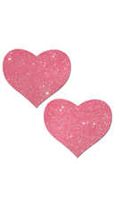Glitter Bubblegum Pink Heart Pasties
