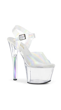 7" Heel, 2 3/4" PF Ankle Strap Sandal