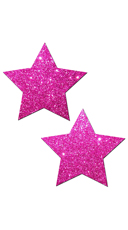 Hot Pink Glittering Star Pasties