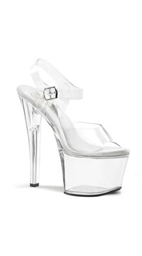 7" Heel, 2 3/4" PF Ankle Strap Sandal